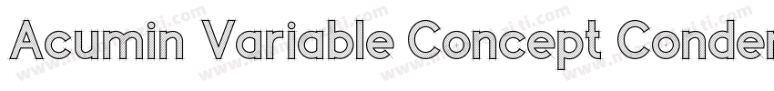 Acumin Variable Concept Condense bo字体转换